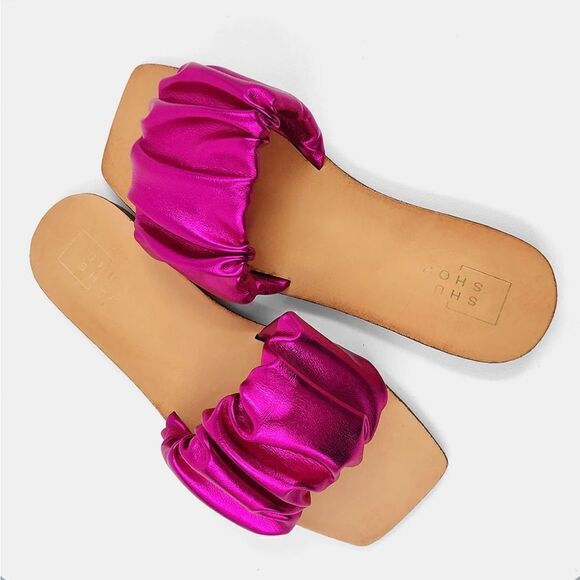 Shu Shop Belinda Slide Fuschia NWOT - Picture 1 of 5